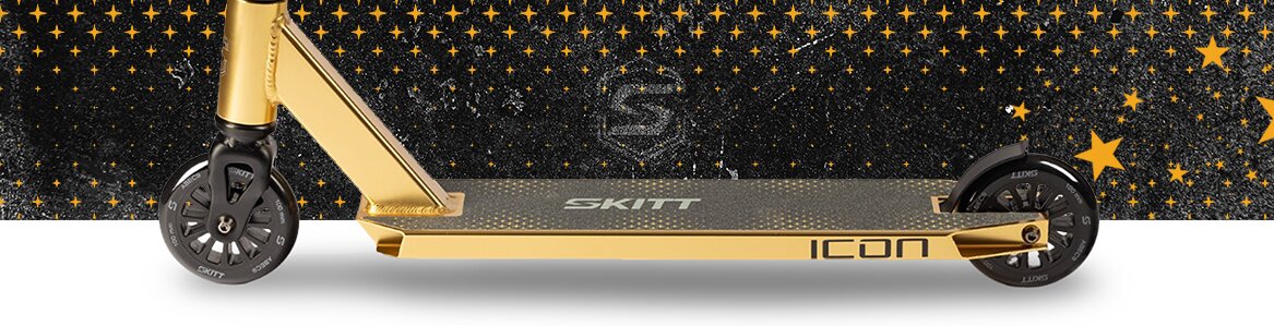 SKITT Freestyle koloběžka ICON Gold úvodní foto